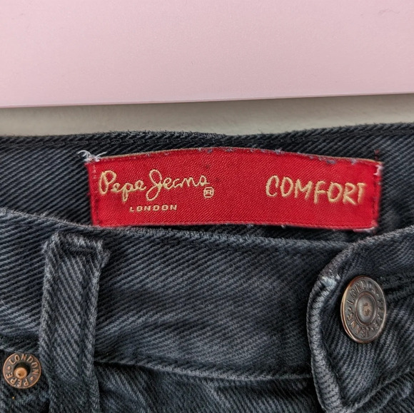 Pepe Jeans Comfort Straight Leg Black Denim Pants Waist 34 Leg 33 - Picture 4 of 13